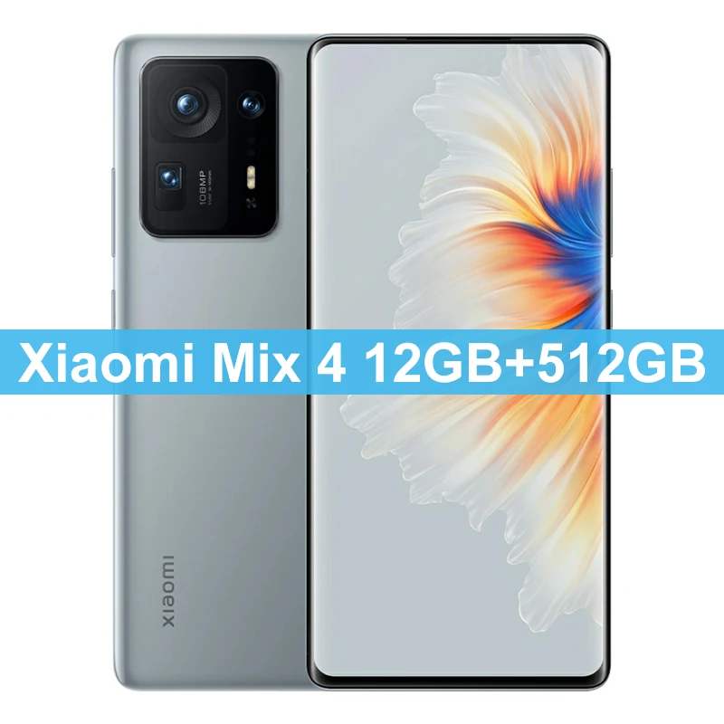 Chinese Version Xiaomi Mix 4 256GB/512GB Snapdragon 888+ 108MP+20MP Camera 6.67" AMOLED Screen 120W 4500mAh Battery