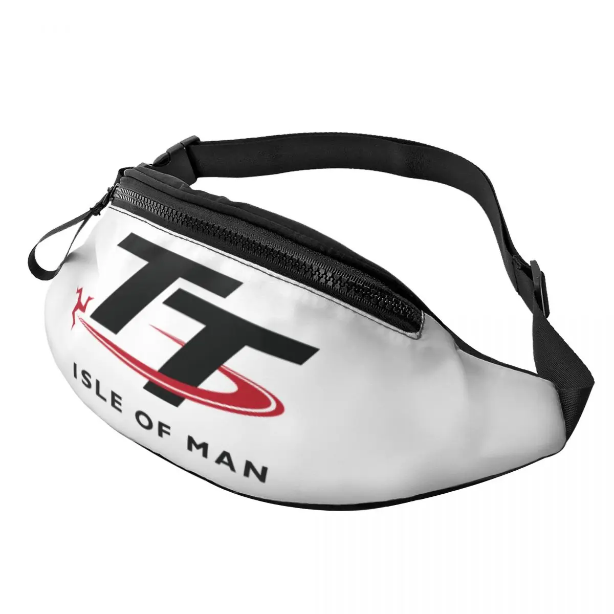 

Casual Isle Of Man TT Races Fanny Pack Women Men Motorcycle Racer Crossbody Waist Bag for Running Phone Money Pouch