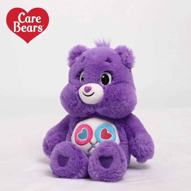 MINISO 40 Cm Rainbow Care Bear Plush Toy Sleeping Mate for Girl Baby Kids Pink Colorful Bear Stuffed Animal Toys Birthday Gift