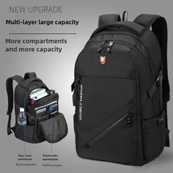 Backpack Men's large capacity business travel bag Computer backpack hiking bag junior high school student bag