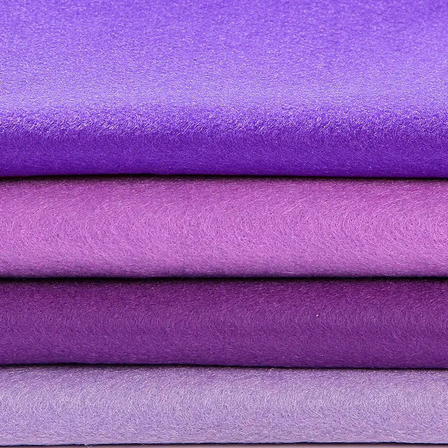 Big Size Cloth Purple Series Soft Felt Fabric 1 Sheet Pure Non-woven 1.4mm Thick Home Sewing Decoration for DIY Crafts 90X92CM