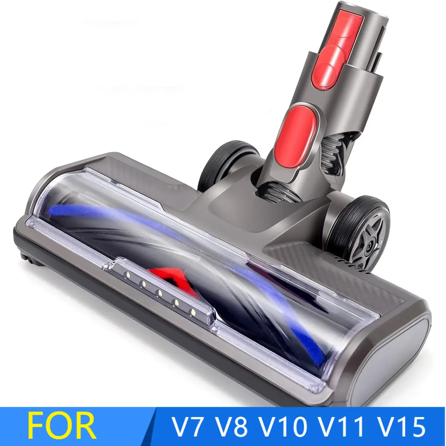 

Vacuum Head Compatible with Dyson V7 V8 V10 V11 V15 LED Roller Brush Cleaner Attachment for Hardwood Floor Surface Use