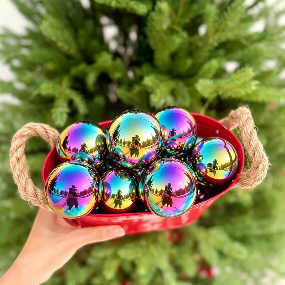 Multi-color ball Dia 38mm-300mm stainless steel hollow ball seamless fine Sphere Home Yard Swimming Pool Decoration Ornaments