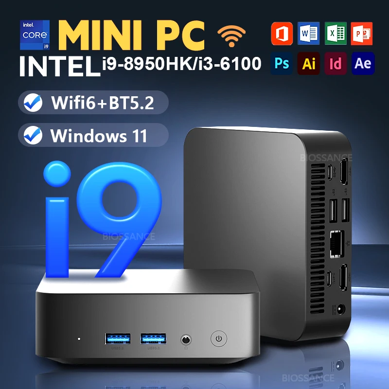 �y�Z�[�����z2026�N�� �C���e�� Core i9 8950HK i3 6100 �~�jPC Windows 11 16GB RAM 1TB/2TB SSD �Q�[�~���O�R���s���[�^�[ WiFi 6 BT5.2 �|�[�^�u���~�j�f�X�N�g�b�vPC
