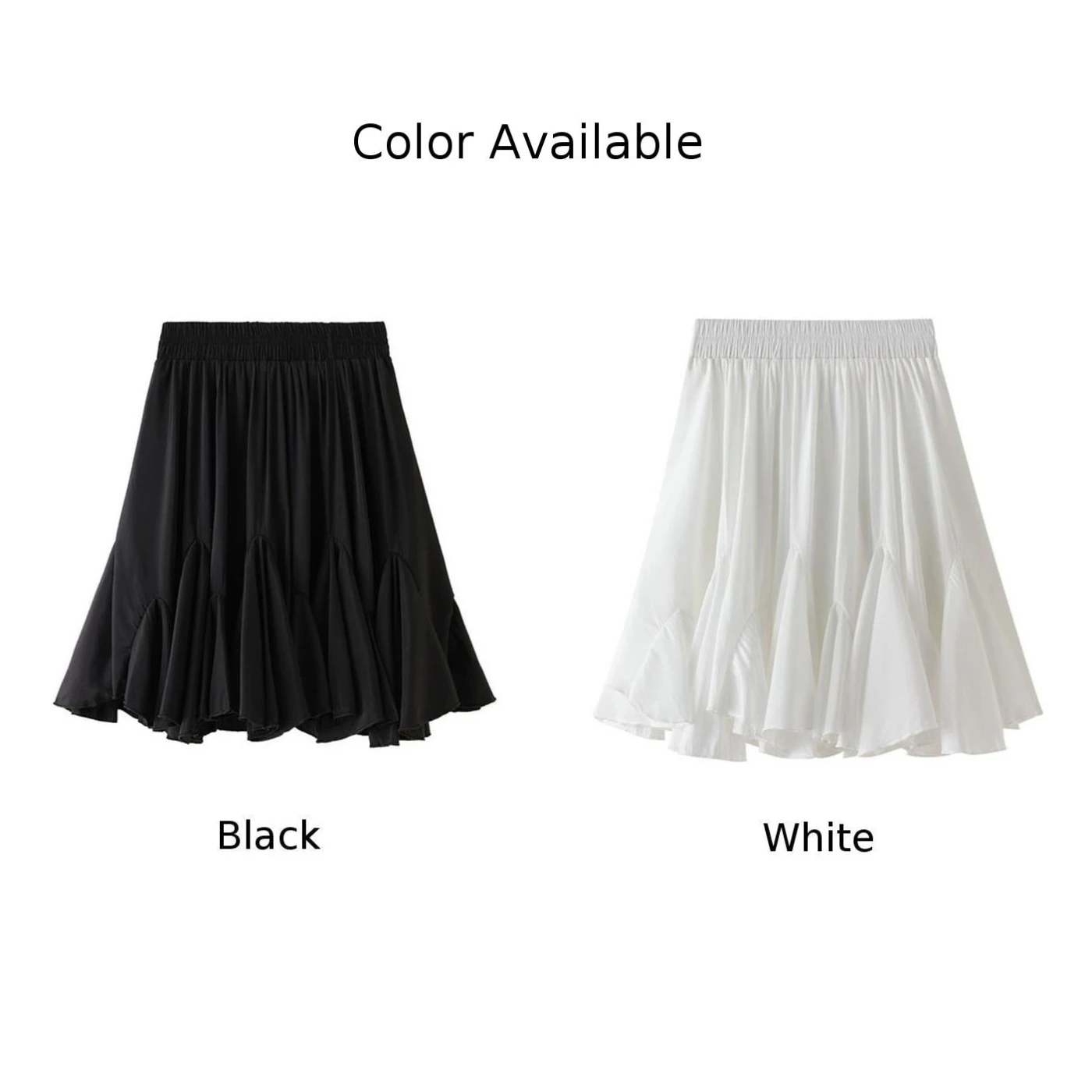 여성용 우아한 프릴 짧은 스커트, 플리츠 스커트, 하이웨이스트 스커트, 여름 신상