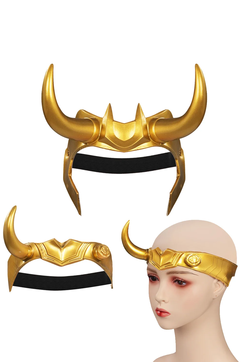 Loki Headwear Mask Loki Cosplay Costume Accessories Latex Helmet For Halloween Masquerade Party Role Play Props