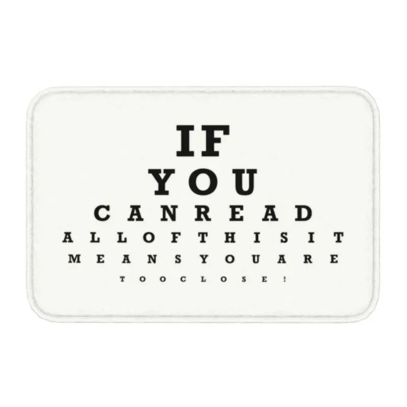 Funny Eye Test Front Floor Door Entrance Mats Indoor Optician Optometrist Bathroom Kitchen Doormat Living Room Carpet Rug