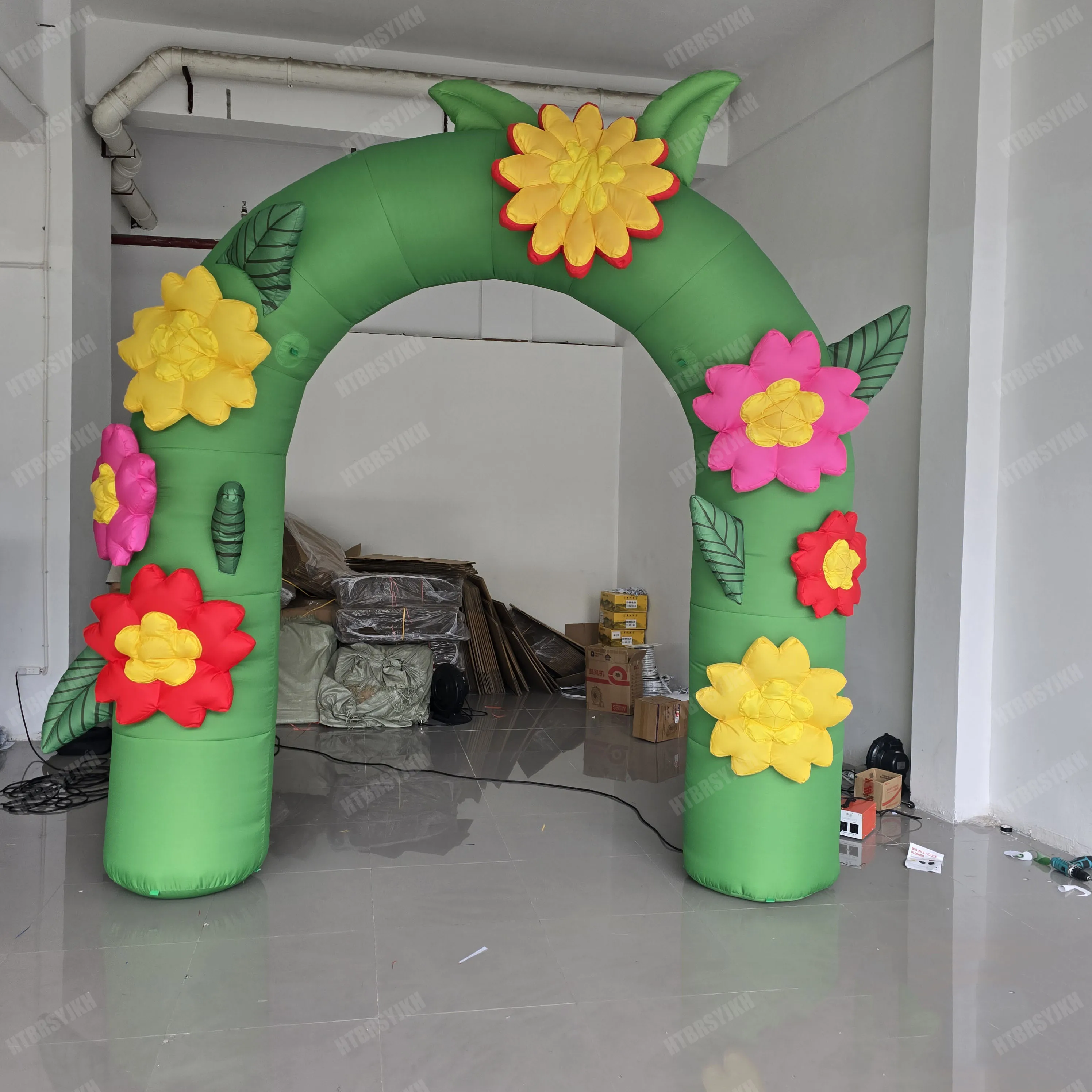 

Giant Inflatable Arch with Flower Air Blow Floral Vine Entrance Archway Outdoor Wedding Decoration Props for Event Advertise