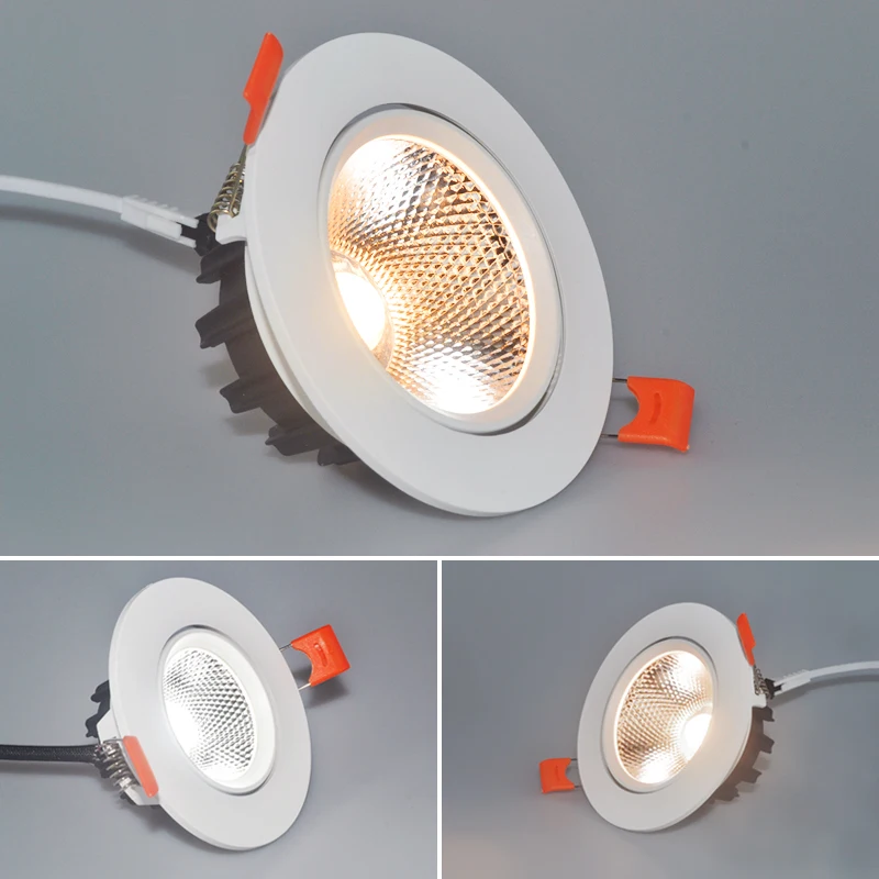 Dimmable AC85V-265V 5W 7W 9W 12W 15W18W LED Downlights Epistar Chip COB Recessed Ceiling Lamps Spot Lights For Home Illumination