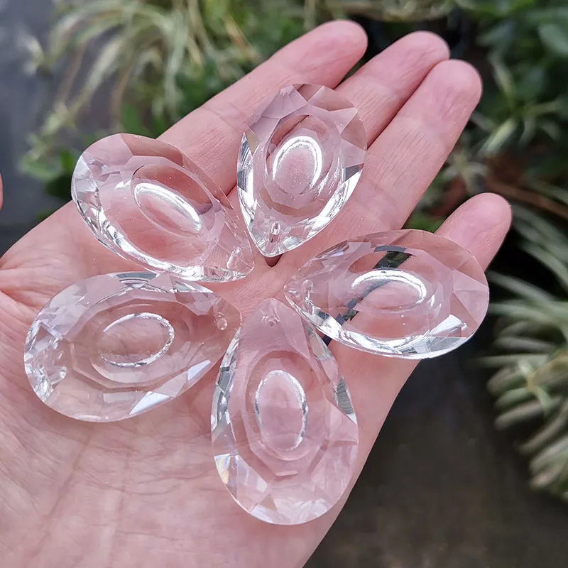 

50mm Crystal Suncatcher Hanging Pendant Chandelier Prisms Lamp Parts Glass Beads Accessory Craft Home Wedding Decor Figurine