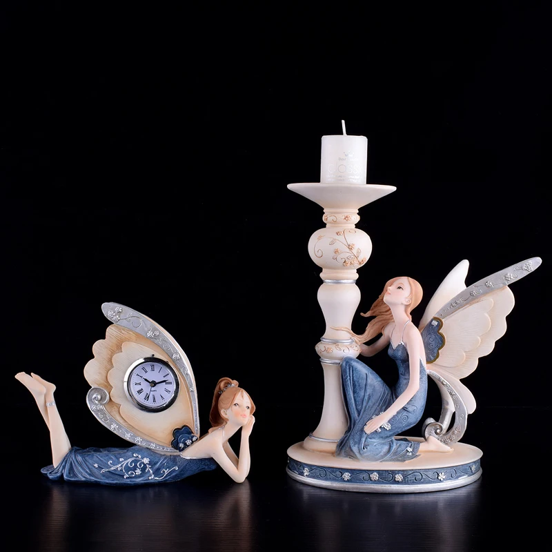 European-style Beautiful Sculpture Resin Model Abstract Winged Cute Crafts Decoration