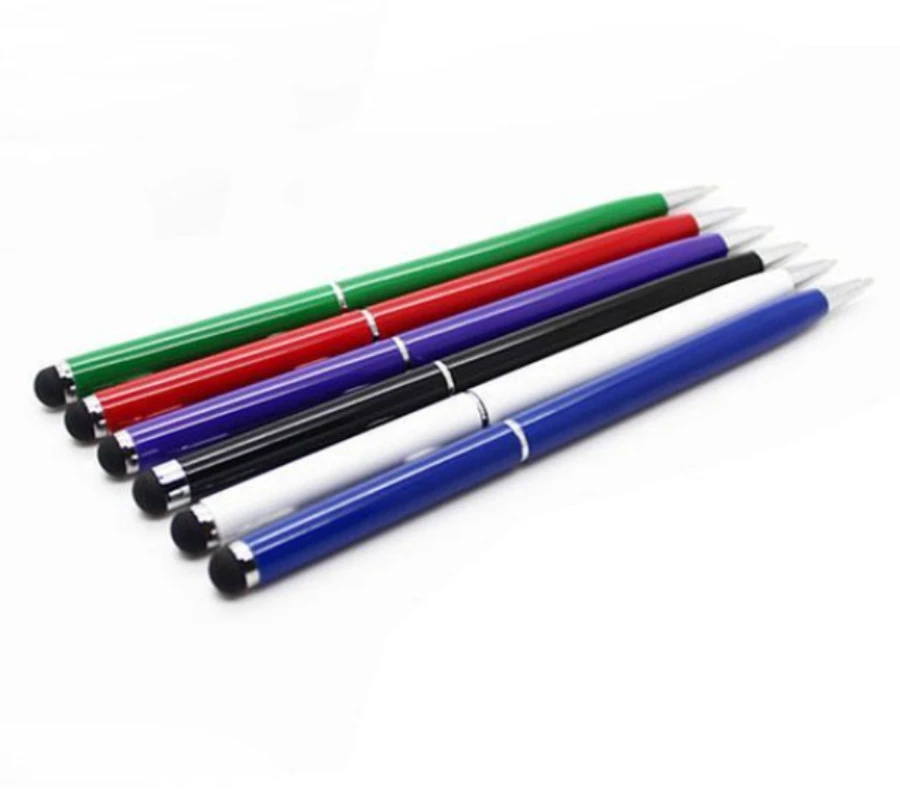 

1000pcs 2 in 1 Touch Screen Pens Metal Capacitive Pen With Ballpoint Double Head Stylus Pencil For Phone Tablet Or Handwritten