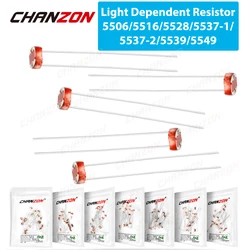 20 Pçs/lote LDR Luz Dependente Foto Resistores Sensor 5506 5516 5528 5537-1 5537-2 5539 5549 GL5528 Cds Fotorresistor Resistência