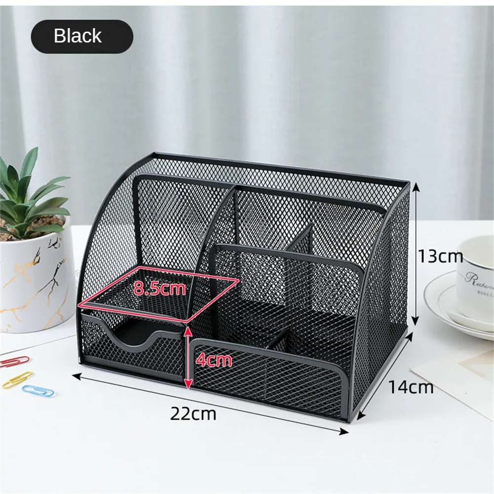 حامل قلم معدني حامل قلم متعدد الوظائف مكتب تخزين مكتب منظم قرطاسية حامل قلم صندوق منظم صندوق برميل القلم