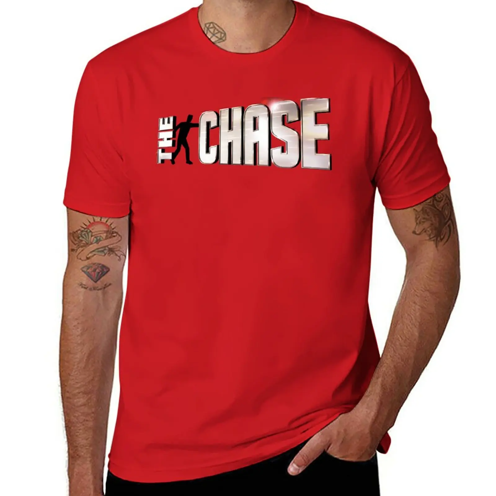 

The Chase Logo T-Shirt customs oversizeds graphics summer clothes mens white t shirts