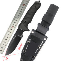 Hx Outdoors Straight Hunting Knife ,Camping Tool ,Survival Rescue Knives ,D2 Blade ,Rubber Handle Wiith Sheath Dropshipping