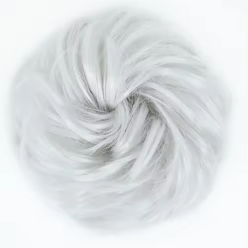 Azqueen Synthetic Messy Bun Chignon Donut Gary Brown Color Hair Bun Pad Elastic Hair Rope Rubber Band Hair Extensions - Image 28