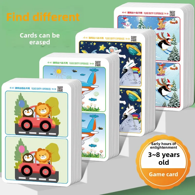 Writing Cards To Draw Identifying Differences Teaching Resources Equipment Reusable Kids Educational Toys Supplies