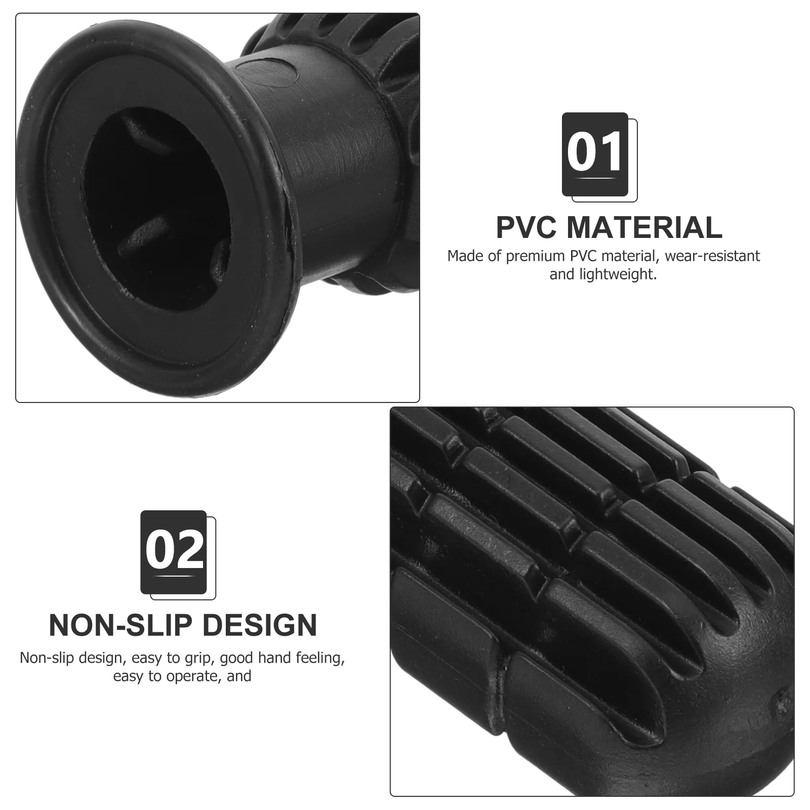 Plástico Preto Grip Substituição, Bolas De Futebol, Foosball Handle Acessórios, Table Football Game Handles, Peças Principais