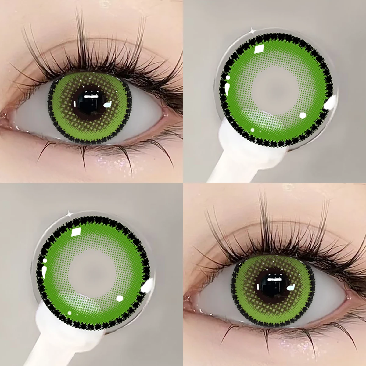 UYAAI Cosplay Kontaktlinse Schönheit Kosmetik Farbige Kontakte Schwarze Linsen Halloween Make-up Cosplay Weiße Linse Kreisblocklinse – Detail 14