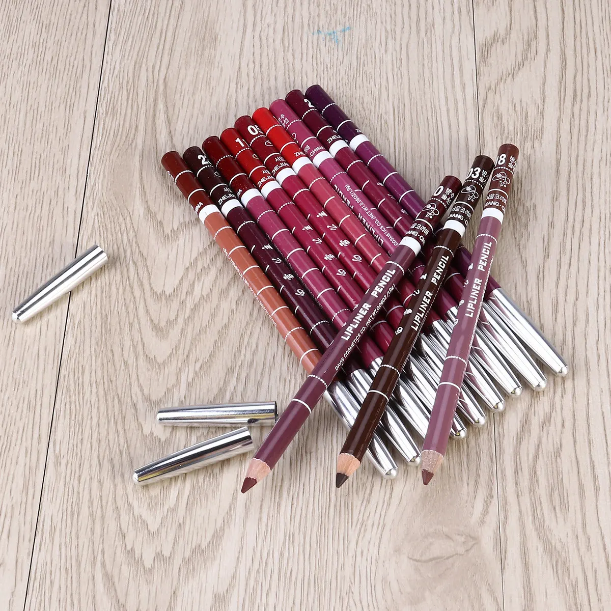

12pcs Lip Liner Pencils Set Waterproof Natural Color Long Lasting Smudge Proof For Bridal Makeup Artists Piplier Pencil Lip Tool