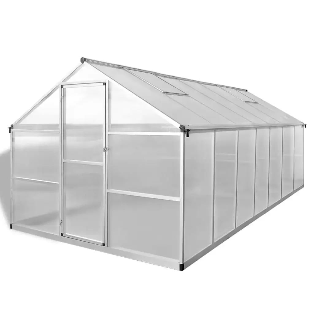 Reinforced aluminum greenhouse, winter-resistant Polytunnel garden greenhouse