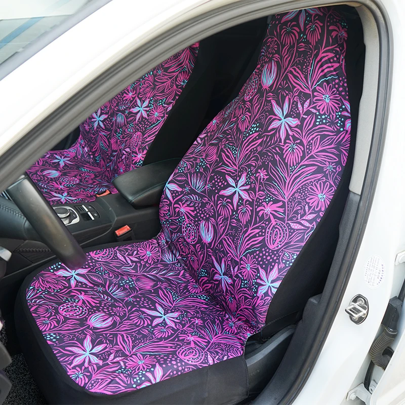 Universal Car Seat Covers Elastic Fabric Can Stretch Printed 2 Front Car Seat Covers Universal Fit For Most Car SUV Truck Van
