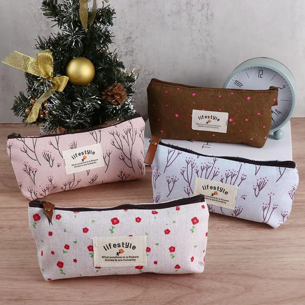 School Supplies Stationery Cosmetic Bag Fabric Makeup Bag for Girl Pen Bags Pencil Bag Pencil Case Zipper Pouch