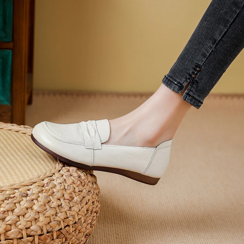 2024 Summer Autumn Women Moccasins Shoes Genuine Leather Women Flat Shoes Casual Loafers Slip On Driving shoes