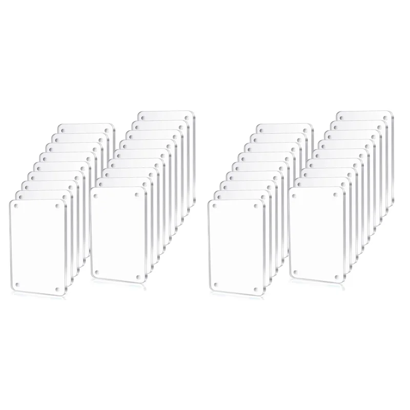 JFB 36 Pcs Acrylic Fridge Magnetic Frame , Mini Double Sided Refrigerator Magnet Picture Frame Clear Frameless Display Frame