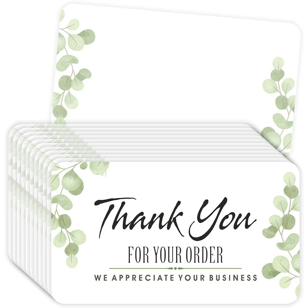 10pcs Flower Color Thank You For Your Order Card For Small Shop Mailer Bags Gift Decoration Card For Small Business