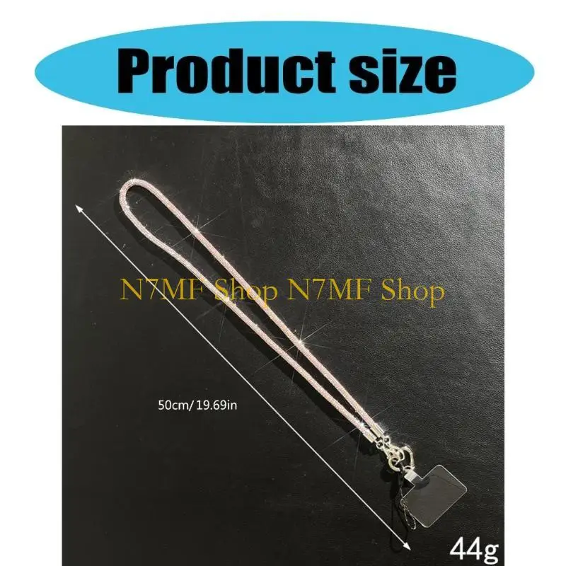 N7MF ملون الهاتف الحبل مع واضحة الأسم