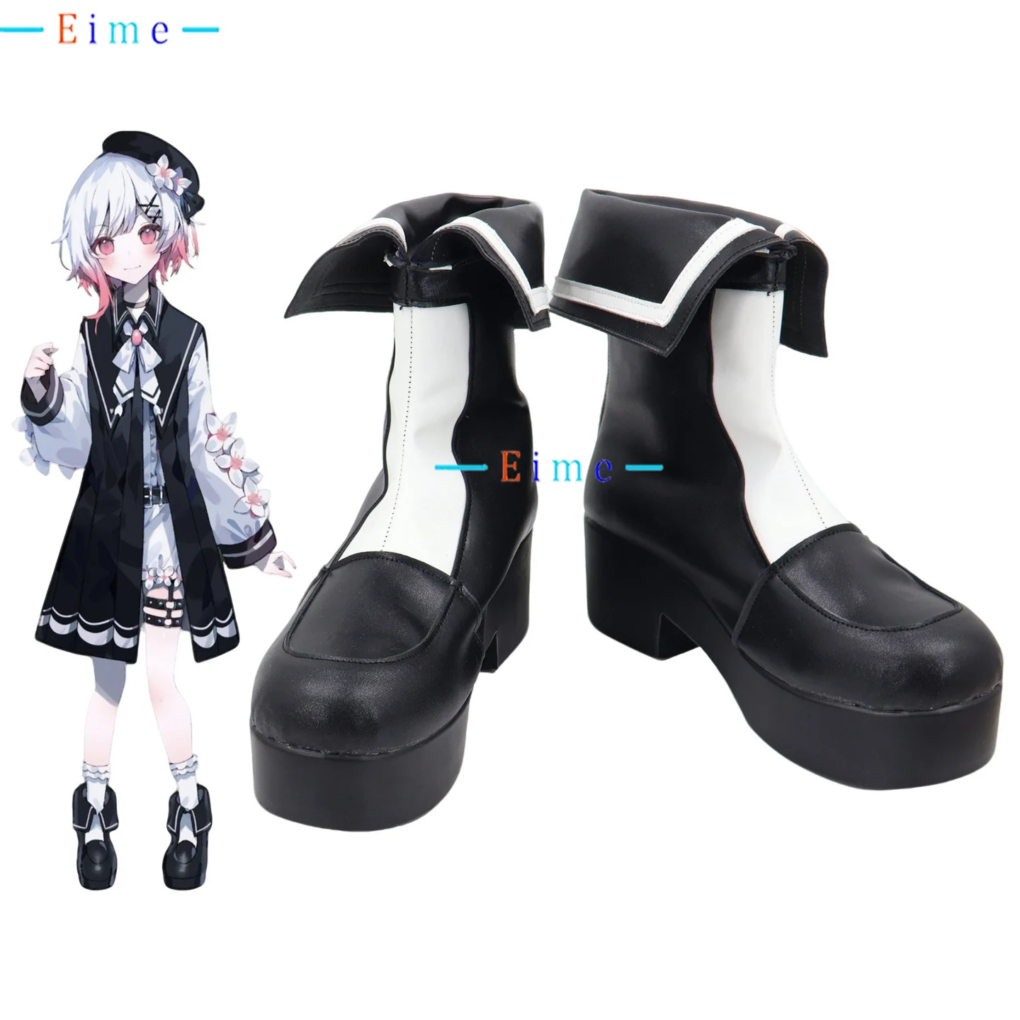 Sakuraba Ema Cosplay Shoes Anime Magical Girl Witch Trial Cosplay Props Accessories Halloween Boots PU Leather Shoes Custom Made