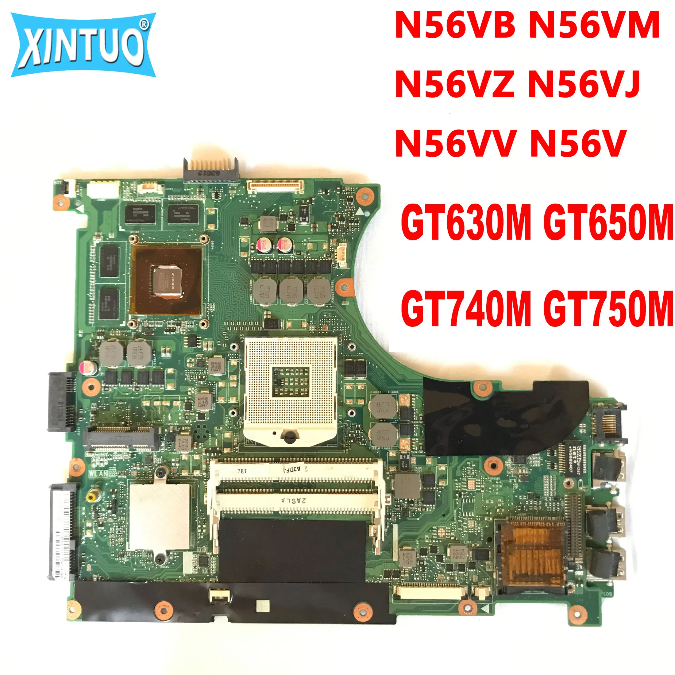 

N56VM Mainboard for ASUS N56V N56VB N56VV N56VJ N56VZ laptop motherboard HM76 GT630M GT650M GT740M GT750M GPU DDR3 100% Tested