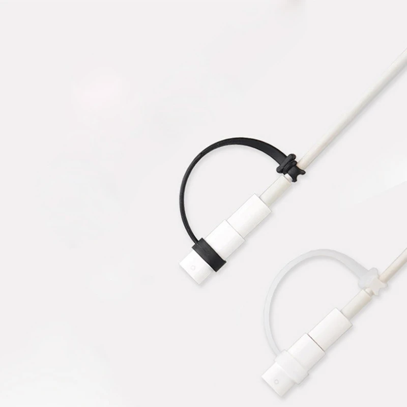 Funda silicona antipérdida, funda protectora, soporte convertidor Cable, correa para varios adaptadores carga, 2 uds.