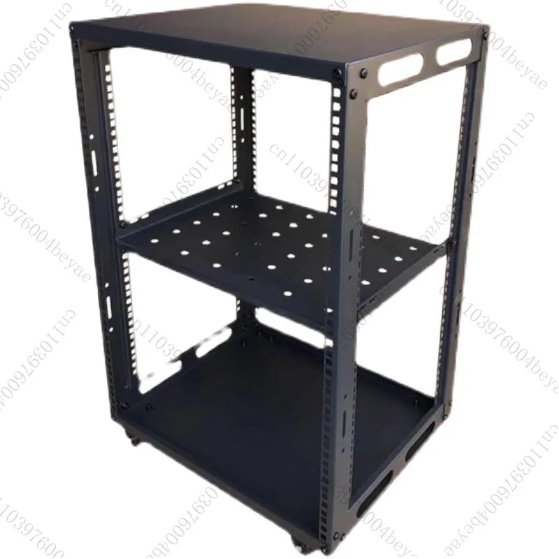 Caja amplificadora de gabinete grueso profundo Open Rack 600, gabinete de equipo de Audio con estante de batería estándar 19