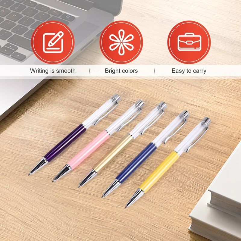 27 opakowań kolorowych pustych tubek pływających długopisów kulkowe długopisy do tworzenia ulubionych płynny piasek długopisów