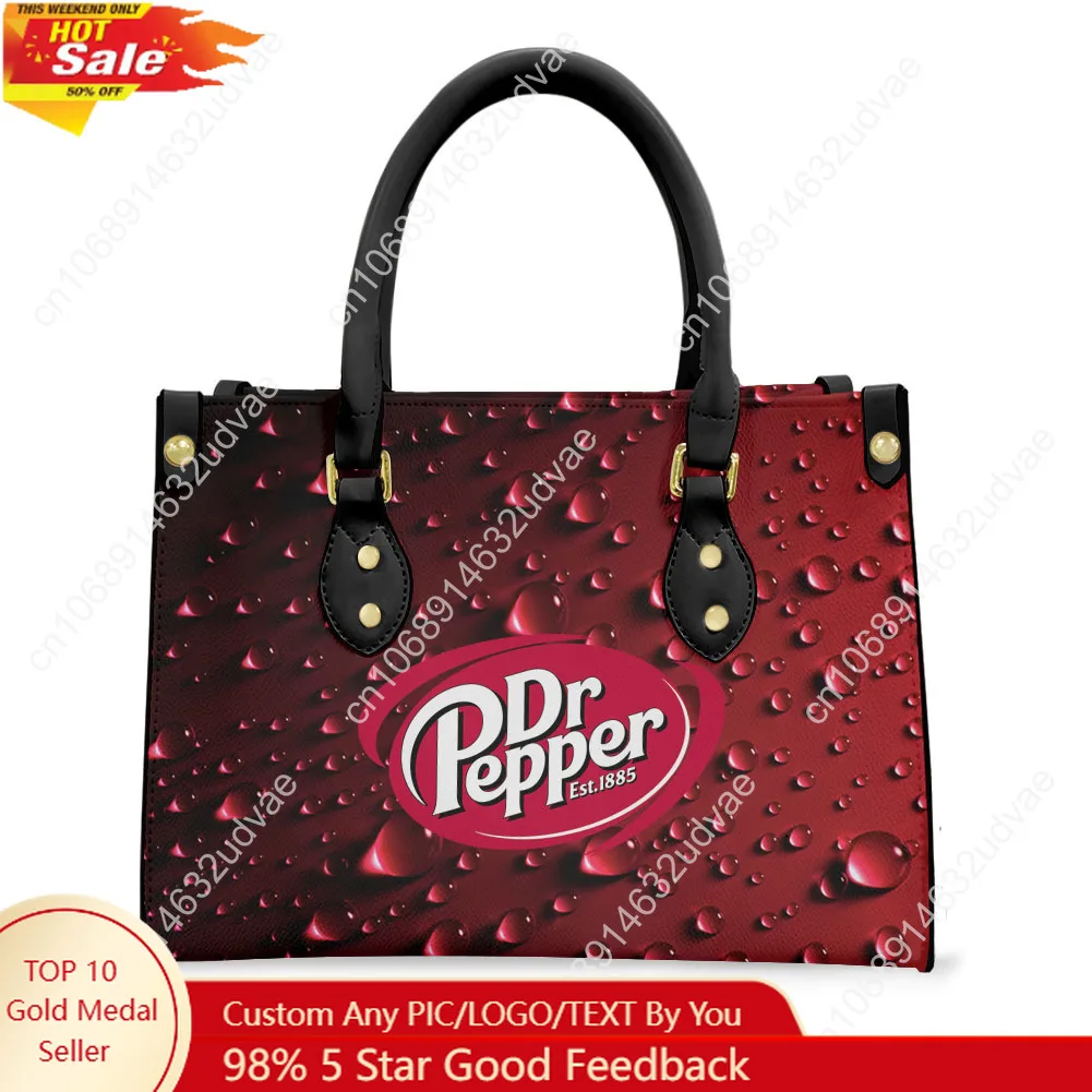 D-DR Tote Bag Purse P-Pepper Womens Mens Personalized Text Image PU Leather Handbag Business Shopping Gift Bags