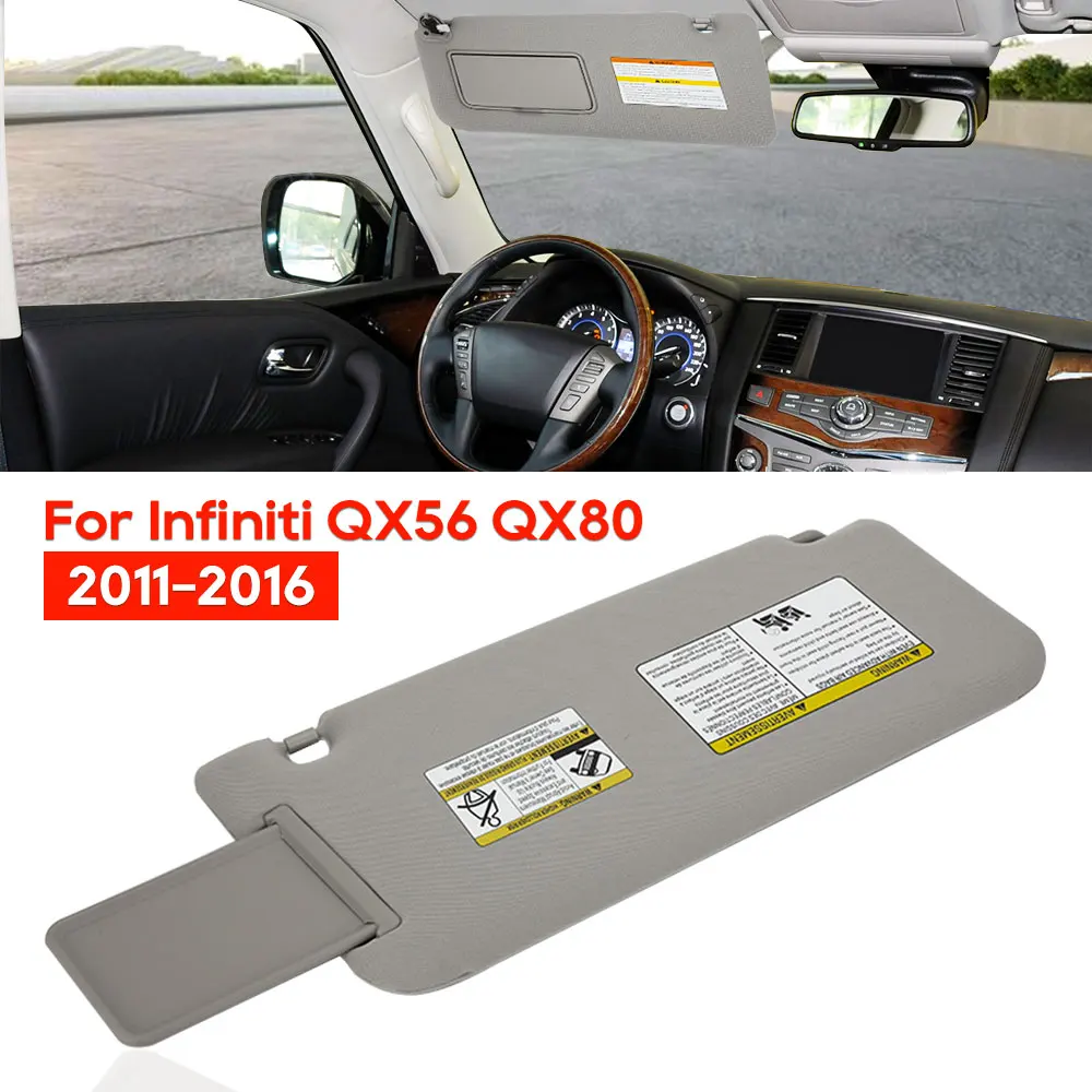 

Car Sun Visor For Infiniti QX56 QX80 2011-2016 Left Drive Gray Front Sunshade Cover Shade Shield Sunvisor 96401-1LA3D 964011LA3D