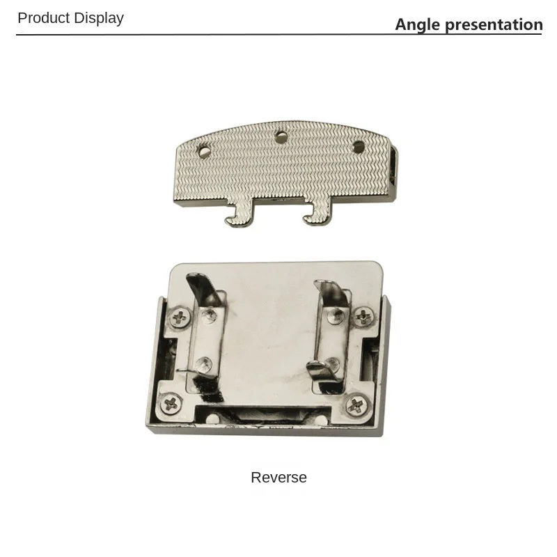 Leathercraft Hardware Accessory Alloy Press Push Lock Square Large Size Bag Briefcase Spring Lock Snap Decorative Clasps Closure