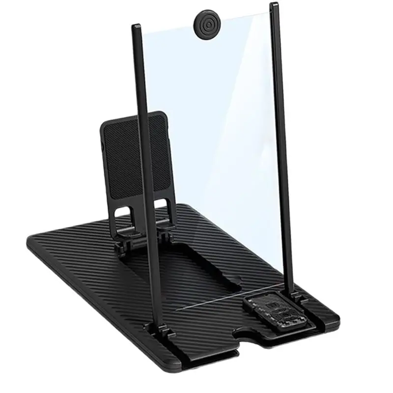 abki-12インチスクリーン拡大鏡折りたたみ式ポータブルユニバーサルスタンド、映画ゲームビデオ用bluetoothリモコン付き