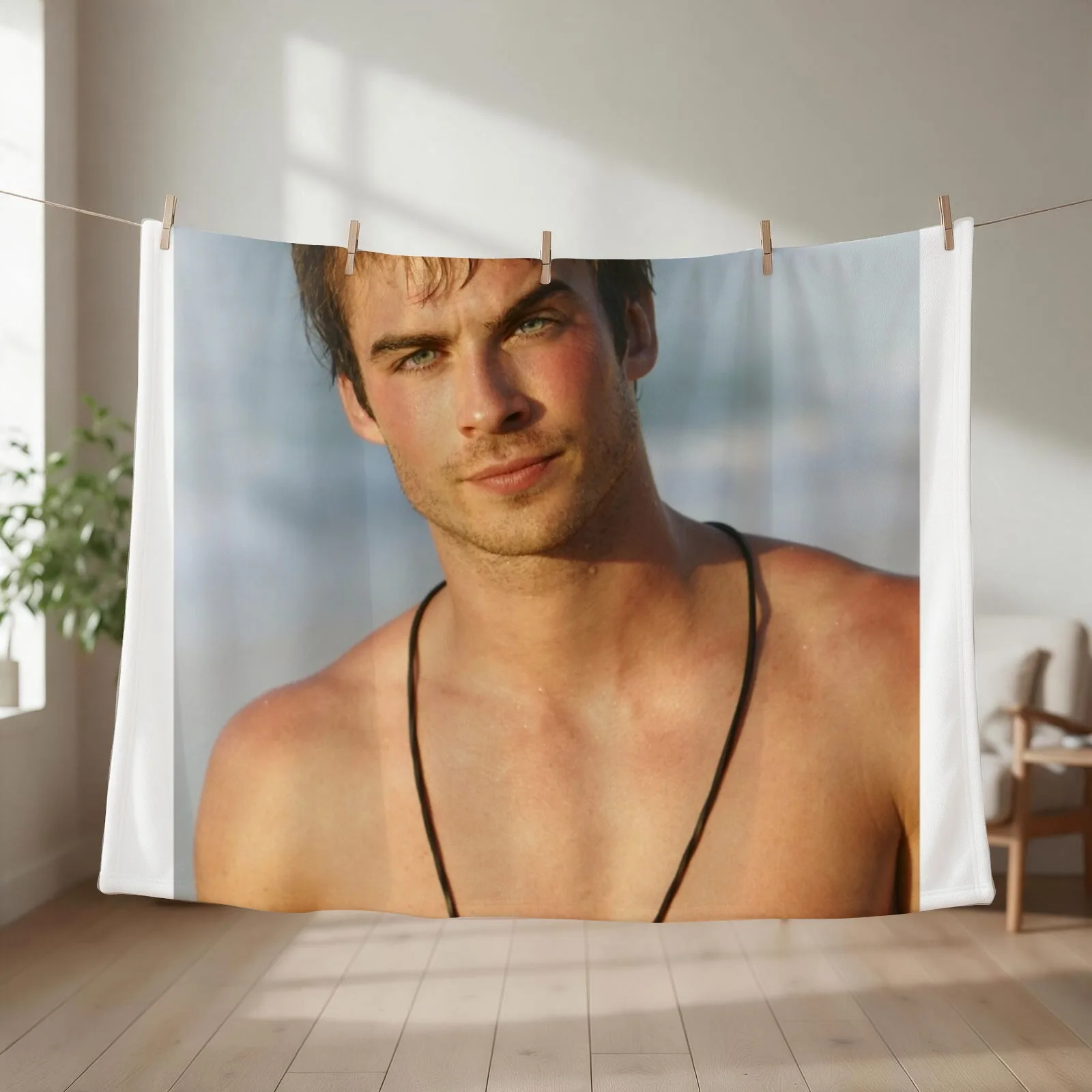 ian damon Throw Blanket couch cozy soft plush fuzzy picnic outdoor blanket