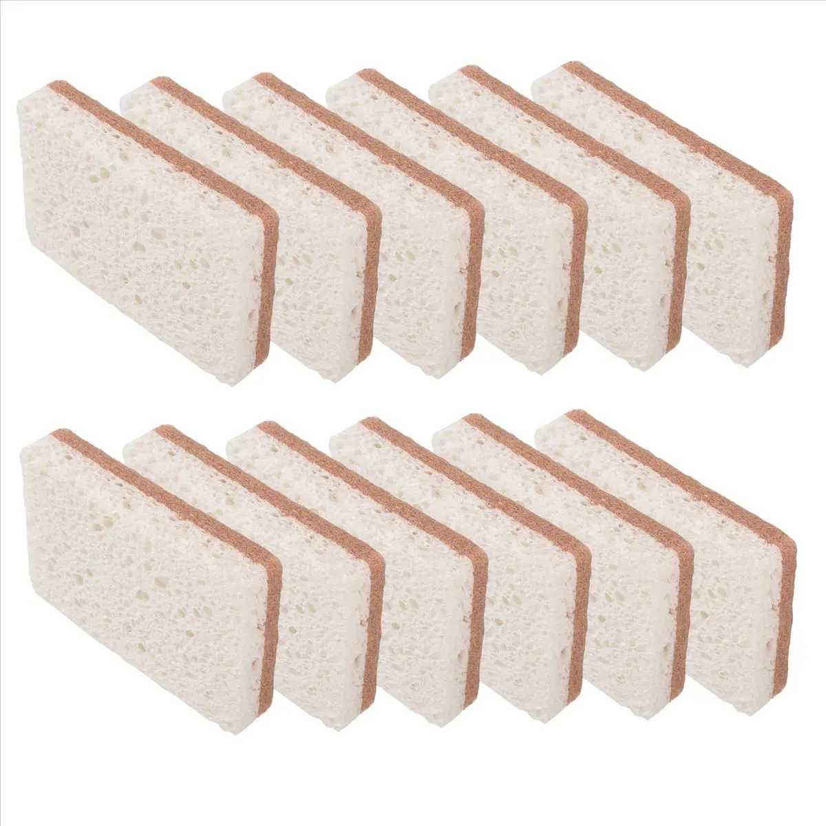 T33C إسفنجة طبيعية صديقة للبيئة للأطباق 12 عبوة - إسفنجة مطبخ قابلة للتحلل مع مقشر جوز الهند القابل للتحلل #2