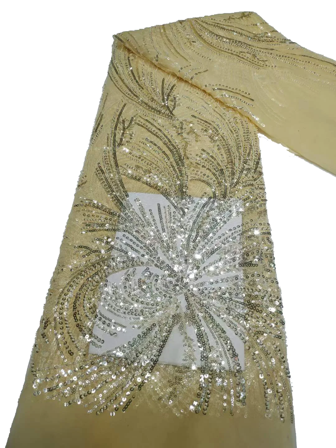 

Fine floral sequinned tulle, heavy sequin lace, premium African style fashion evening dress skirt/5yards