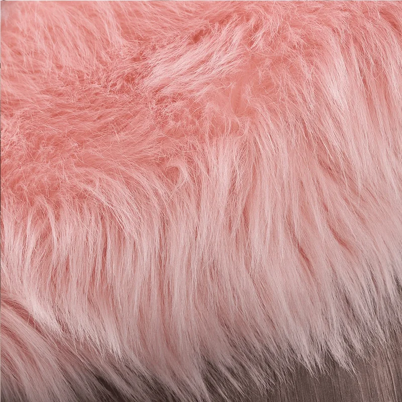 Soft Fluffy Fur Carpet Round Hairy Pink Rug Bedroom Floor Carpet for Living Room Sofa Chair Cushion Furry Kids Children Room Mat