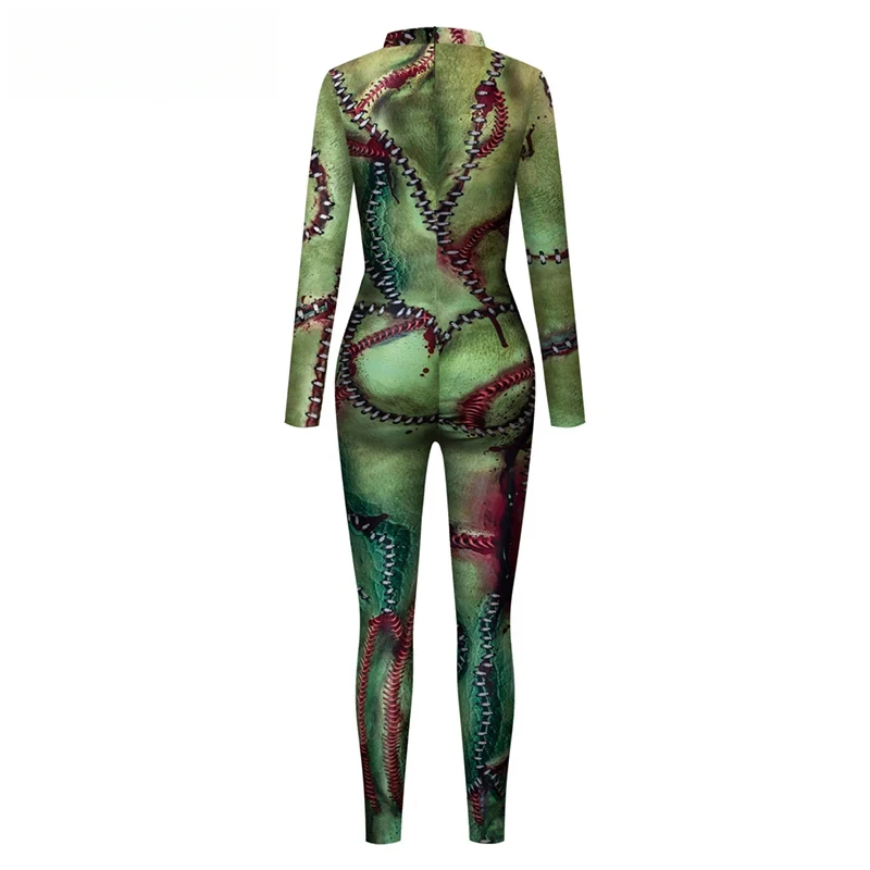 Hallowen Cosplay Horror Costume Mend 3D Printing Carnival Party Jumpsuits Fancy Dress Women Clothing Zentai Bodysuit Onesie