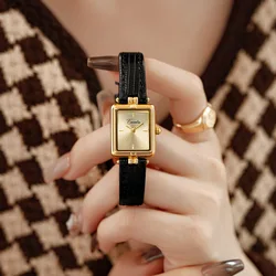 Ladies' Watch Elegant Square Luxury Watch Belt Quartz Clock Women's Retro Watch Reloj V159