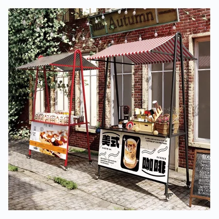 R*-Galvanized Iron Stainless Steel Farmers Market Stall for Promotion Ice Cream Street Food