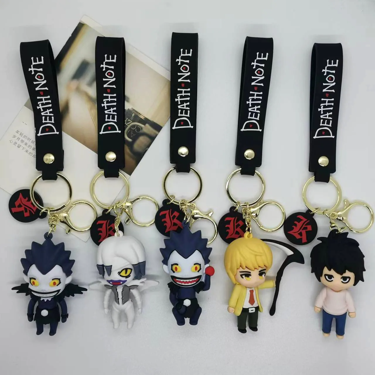 

New model Anime Keychain Women Men Key Chain Cartoon Double Sided Pendant Key Holder Acrylic Jewelry For