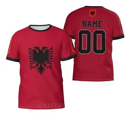 Custom Name Number Albania Country Flag T-shirts Clothes T shirt Men Women Tees Tops For Soccer Football Fans Gift US Size